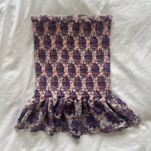 For Love & Lemons Floral Clover Mini Skirt